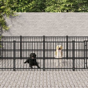 Outdoor steel kennel 16.89 m² by vidaXL, Dog kennels and fences - Ref: Foro24-3124605, Price: 765,55 €, Discount: %