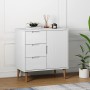 MOLDE solid white pine wood bedside table 76.5x40x80 cm by vidaXL, Sideboards - Ref: Foro24-350511, Price: 91,57 €, Discount: %