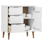 Mesita de noche MOLDE madera maciza pino blanca 76,5x40x80 cm de vidaXL, Aparadores - Ref: Foro24-350511, Precio: 91,57 €, De...