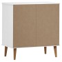 Mesita de noche MOLDE madera maciza pino blanca 76,5x40x80 cm de vidaXL, Aparadores - Ref: Foro24-350511, Precio: 91,57 €, De...