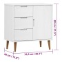 Mesita de noche MOLDE madera maciza pino blanca 76,5x40x80 cm de vidaXL, Aparadores - Ref: Foro24-350511, Precio: 91,57 €, De...