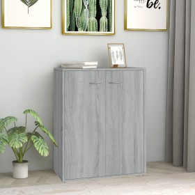 Aparador de madera contrachapada gris Sonoma 60x30x75 cm de vidaXL, Aparadores - Ref: Foro24-815379, Precio: 61,99 €, Descuen...