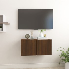 Hanging TV cabinet oak brown plywood 60x30x30cm by vidaXL, TV Furniture - Ref: Foro24-815873, Price: 42,99 €, Discount: %