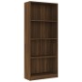 4-tier oak brown wood shelf 60x24x142 cm by vidaXL, Bookcases and shelves - Ref: Foro24-815431, Price: 71,20 €, Discount: %