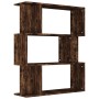 Shelving/Room divider made of smoked oak veneer particleboard, 80x24x96 cm. by vidaXL, Bookcases and shelves - Ref: Foro24-81...