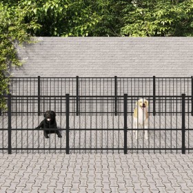 Outdoor steel dog kennel 18.82 m² by vidaXL, Dog kennels and fences - Ref: Foro24-3124627, Price: 589,25 €, Discount: %