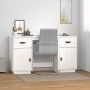 Desk and cabinets solid white pine wood 135x50x75 cm by vidaXL, Desks - Ref: Foro24-3107845, Price: 211,76 €, Discount: %