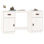 Desk and cabinets solid white pine wood 135x50x75 cm by vidaXL, Desks - Ref: Foro24-3107845, Price: 211,76 €, Discount: %