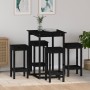 5-piece bar set solid black pine wood by vidaXL, Furniture sets for kitchens and dining rooms - Ref: Foro24-3124741, Price: 3...