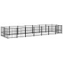 Steel outdoor kennel 13.14 m² by vidaXL, Dog kennels and fences - Ref: Foro24-3124603, Price: 586,99 €, Discount: %