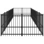 Steel outdoor kennel 13.14 m² by vidaXL, Dog kennels and fences - Ref: Foro24-3124603, Price: 586,99 €, Discount: %