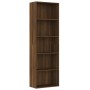 5-tier oak brown plywood shelf 60x30x189 cm by vidaXL, Bookcases and shelves - Ref: Foro24-815401, Price: 119,89 €, Discount: %