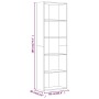 5-tier oak brown plywood shelf 60x30x189 cm by vidaXL, Bookcases and shelves - Ref: Foro24-815401, Price: 119,89 €, Discount: %