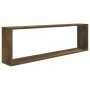 Cubic wall shelf 4 pcs smoked oak wood 100x15x30cm by vidaXL, Shelves and shelves - Ref: Foro24-815907, Price: 54,32 €, Disco...