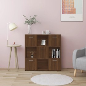 Plywood oak brown shelf 90x30x90 cm by vidaXL, Bookcases and shelves - Ref: Foro24-815551, Price: 96,99 €, Discount: %