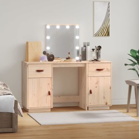 Solid pine wood LED dressing table set by vidaXL, Bedroom Dressers - Ref: Foro24-3107839, Price: 259,99 €, Discount: %