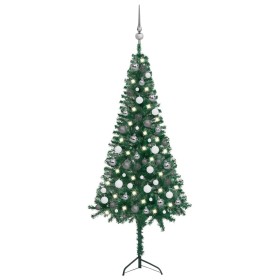 Artificial Christmas tree with LED corner and green balls 150 cm by vidaXL, Christmas trees - Ref: Foro24-3077963, Price: 42,...