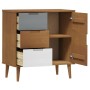 Bedside table MOLDE solid brown pine wood 76.5x40x80 cm by vidaXL, Sideboards - Ref: Foro24-350510, Price: 95,84 €, Discount: %