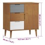 Bedside table MOLDE solid brown pine wood 76.5x40x80 cm by vidaXL, Sideboards - Ref: Foro24-350510, Price: 95,84 €, Discount: %