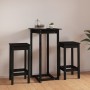 Set de bar 3 piezas madera maciza de pino negro de vidaXL, muebles para cocinas y comedores - Ref: Foro24-3124731, Precio: 16...