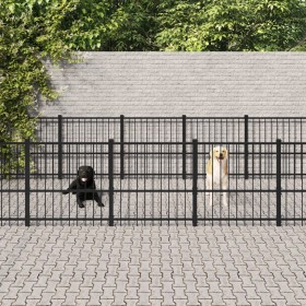 Stahl-Außenzwinger 14,11 m² von vidaXL, Hundehütten und Zäune - Ref: Foro24-3124618, Preis: 521,99 €, Rabatt: %