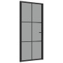 Puerta interior vidrio EGS y aluminio negro 93x201,5 cm de vidaXL, Puertas para el hogar - Ref: Foro24-350566, Precio: 239,56...