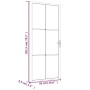 Innentür EGS-Glas und schwarzes Aluminium 93x201,5 cm von vidaXL, Türen für zu Hause - Ref: Foro24-350566, Preis: 239,56 €, R...