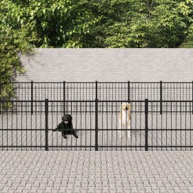 Outdoor steel dog kennel 37.64 m² by vidaXL, Dog kennels and fences - Ref: Foro24-3124638, Price: 890,44 €, Discount: %