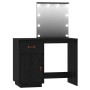 Vanity set with LED solid black pine wood by vidaXL, Bedroom Dressers - Ref: Foro24-3107843, Price: 295,24 €, Discount: %