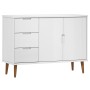 MOLD Sideboard aus massivem weißem Kiefernholz 113x40x80 cm von vidaXL, Sideboards - Ref: Foro24-350514, Preis: 168,87 €, Rab...