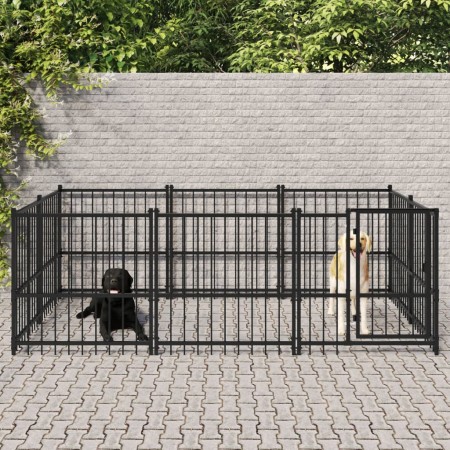 Steel outdoor kennel 5.63 m² by vidaXL, Dog kennels and fences - Ref: Foro24-3124599, Price: 321,84 €, Discount: %