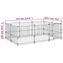 Steel outdoor kennel 5.63 m² by vidaXL, Dog kennels and fences - Ref: Foro24-3124599, Price: 321,84 €, Discount: %