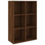 Estantería/Aparador contrachapada marrón roble 66x30x98 cm de vidaXL, Librerías y estanterías - Ref: Foro24-815296, Precio: 7...