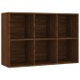 Estantería/Aparador contrachapada marrón roble 66x30x98 cm de vidaXL, Librerías y estanterías - Ref: Foro24-815296, Precio: 7...