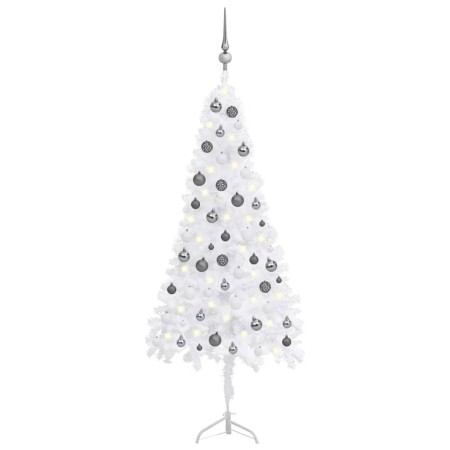 Árbol de Navidad de esquina LED y bolas PVC blanco 150 cm de vidaXL, Arboles de navidad - Ref: Foro24-3077968, Precio: 35,60 ...