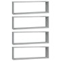 Cubic wall shelf 4 pcs gray Sonoma wood 80x15x26.5 cm by vidaXL, Shelves and shelves - Ref: Foro24-815919, Price: 54,26 €, Di...