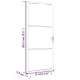 Innentür ESG Glas und schwarzes Aluminium 93x201,5 cm von vidaXL, Türen für zu Hause - Ref: Foro24-350562, Preis: 225,69 €, R...