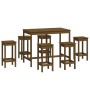 Set de bar 7 piezas madera maciza de pino marrón miel de vidaXL, muebles para cocinas y comedores - Ref: Foro24-3124710, Prec...