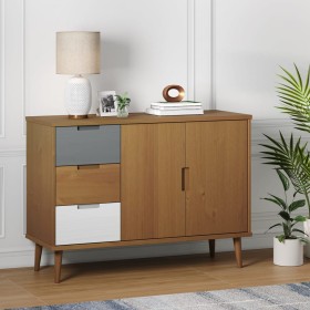 MOLD sideboard solid brown pine wood 113x40x80 cm by vidaXL, Sideboards - Ref: Foro24-350513, Price: 145,99 €, Discount: %