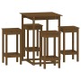 5-piece bar set solid honey brown pine wood by vidaXL, Furniture sets for kitchens and dining rooms - Ref: Foro24-3124740, Pr...