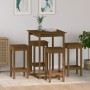 5-piece bar set solid honey brown pine wood by vidaXL, Furniture sets for kitchens and dining rooms - Ref: Foro24-3124740, Pr...