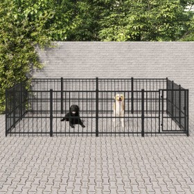 Steel outdoor kennel 11.58 m² by vidaXL, Dog kennels and fences - Ref: Foro24-3124617, Price: 453,99 €, Discount: %