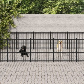 Steel outdoor kennel 25.4 m² by vidaXL, Dog kennels and fences - Ref: Foro24-3124622, Price: 827,45 €, Discount: %