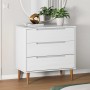 MOLDE bedside table solid white pine wood 80x40x80 cm by vidaXL, Drawers - Ref: Foro24-350505, Price: 147,60 €, Discount: %