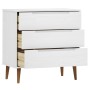 MOLDE bedside table solid white pine wood 80x40x80 cm by vidaXL, Drawers - Ref: Foro24-350505, Price: 147,60 €, Discount: %