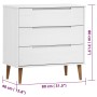 MOLDE bedside table solid white pine wood 80x40x80 cm by vidaXL, Drawers - Ref: Foro24-350505, Price: 147,60 €, Discount: %