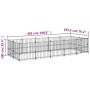 Steel outdoor kennel 9.38 m² by vidaXL, Dog kennels and fences - Ref: Foro24-3124601, Price: 453,13 €, Discount: %