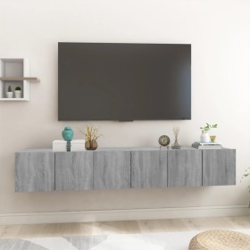 Hängende TV-Möbel 3 Stück graues Sonoma-Holz 60x30x30 cm von vidaXL, TV-Möbel - Ref: Foro24-815872, Preis: 105,99 €, Rabatt: %