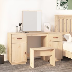 Solid pine wood dressing table with mirror by vidaXL, Bedroom Dressers - Ref: Foro24-3107834, Price: 223,99 €, Discount: %