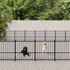Perrera acero 16 m² negra | Foro24 | Onlineshop